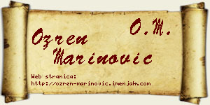 Ozren Marinović vizit kartica